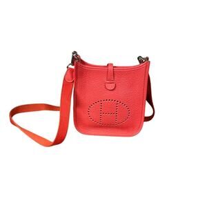 Hermès Evelyne TPM Pumpkin Orange Palladium Hardware Excellent